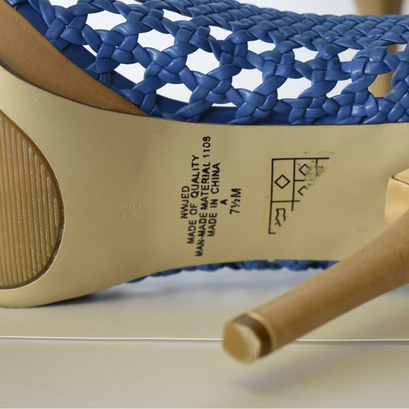 Nine West Blue Leather High Heel Shoes - Picture 4 of 7